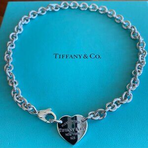 Please Return To Tiffany&Co. Heart Tag Choker Necklace 15.25”
